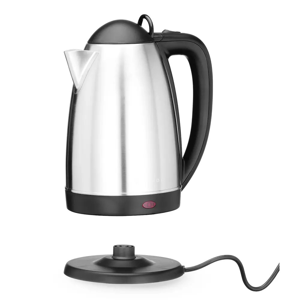 Hendi Waterkoker | Rvs/zwart | 2.5l | Afneembare Kan | Snelkookfunctie | 2.15kw (230v) | 242x172x294(h)mm