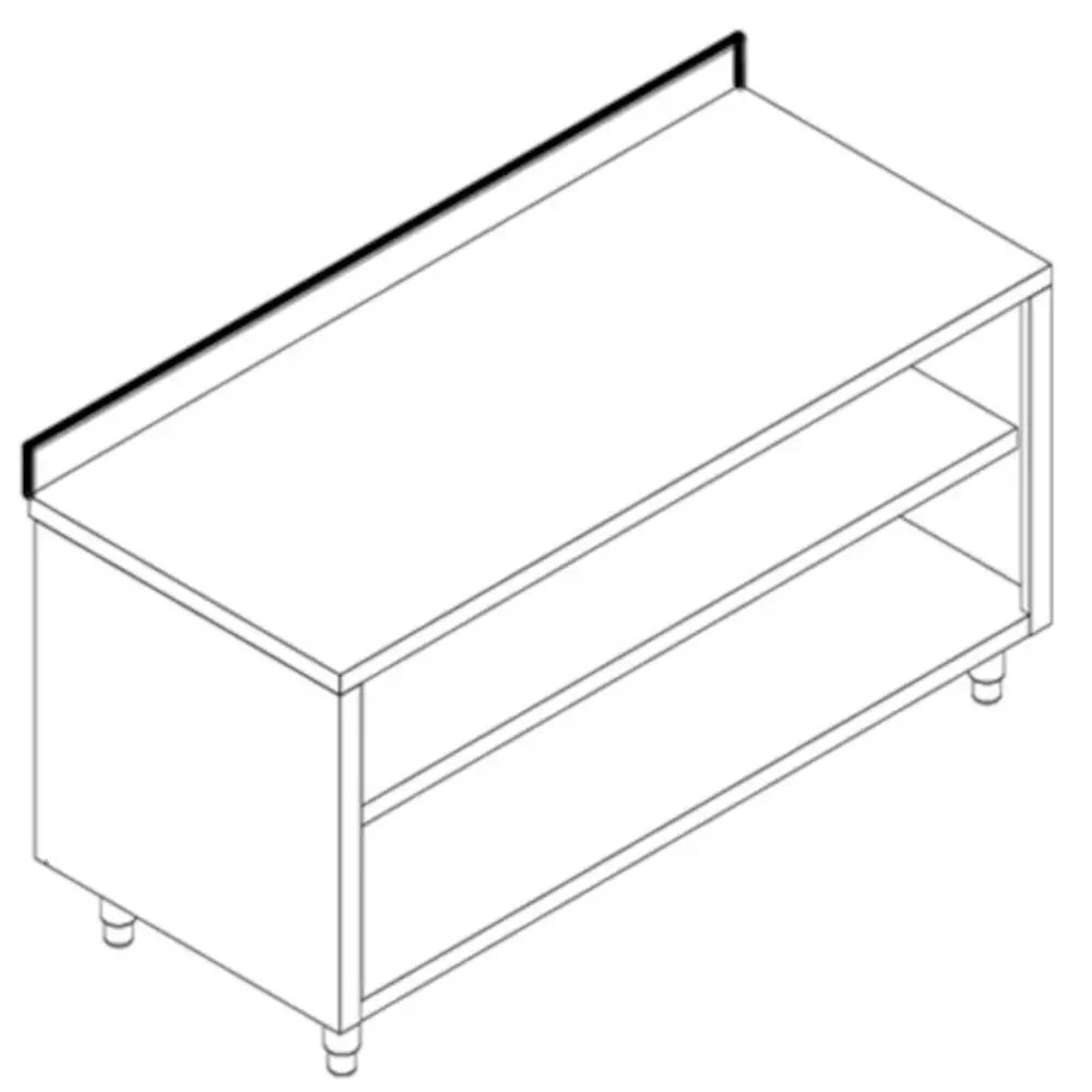 Mastro Werkbank | Rvs | Open Vak | Diepte 500 | Hoogte 850 | Breedte 600-2000