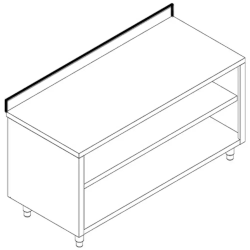 Mastro Werkbank | Rvs | Open Vak | Diepte 700 | Hoogte 850 | Breedte 600-2000 | Achteropstand