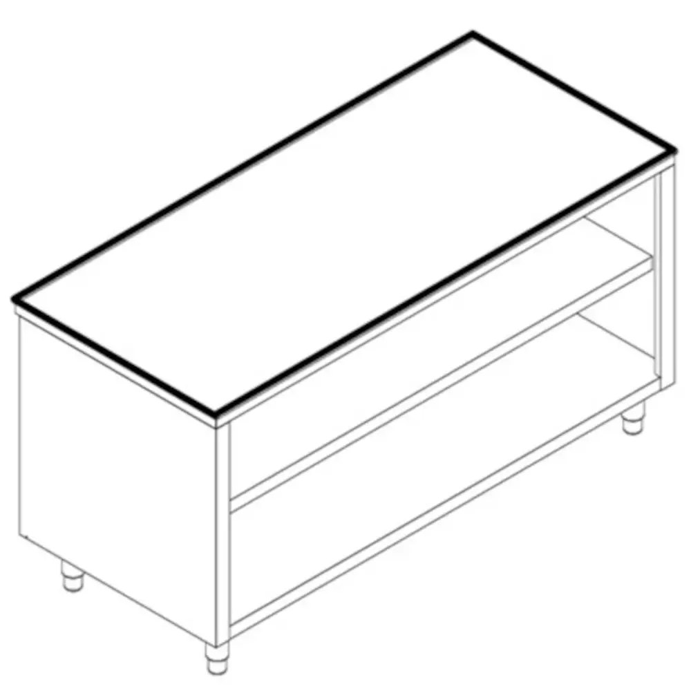 Mastro Werkbank | Rvs | Open Vak | Diepte 700 | Hoogte 850 | Breedte 600-2000