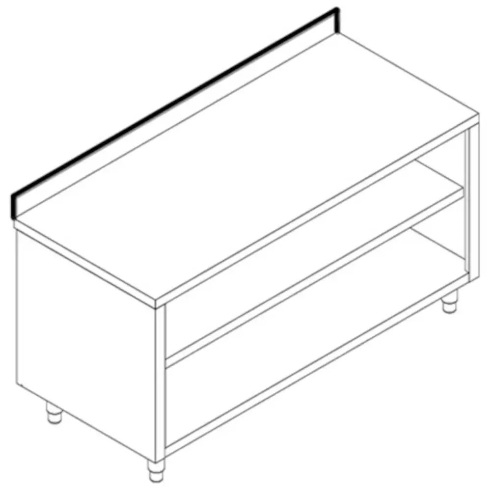 Mastro Werkbank | Rvs | Open Vak | Diepte 800 | Hoogte 850 | Breedte 600-2000