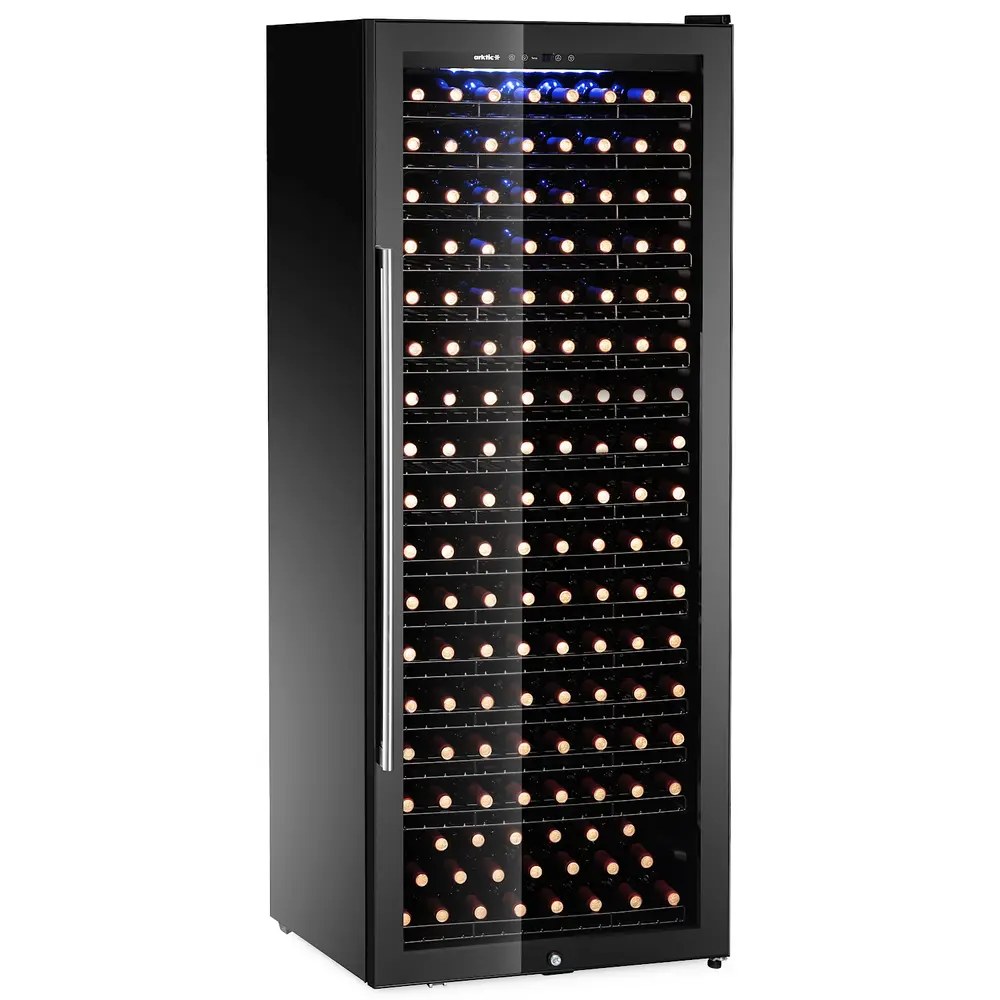 Arktic by Hendi Wijnkoelkast | 542l (224x 75cl) | Zwart | 1 Zone | +5°c/+22°c | Statisch + Ventilator | 685x700x1833(h)mm