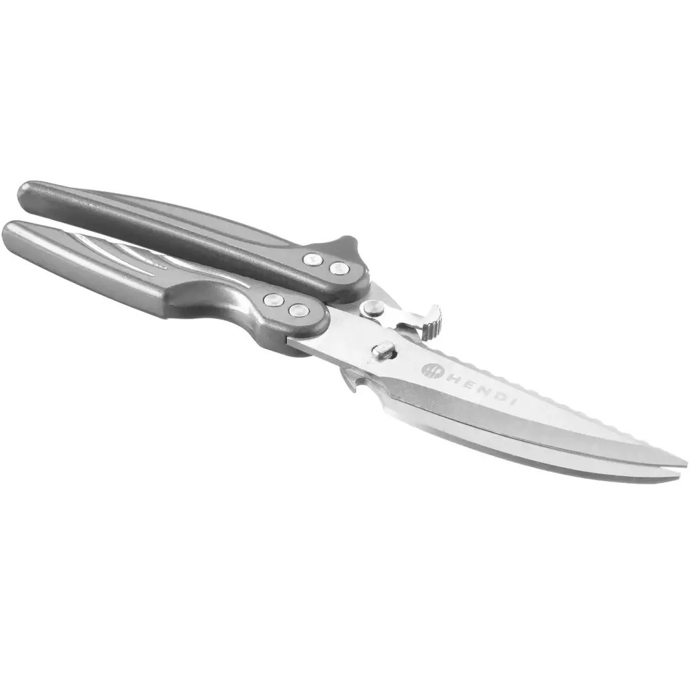Hendi Wild-/gevogelteschaar | Rvs/aluminium | Demonteerbaar | Lengte 260mm