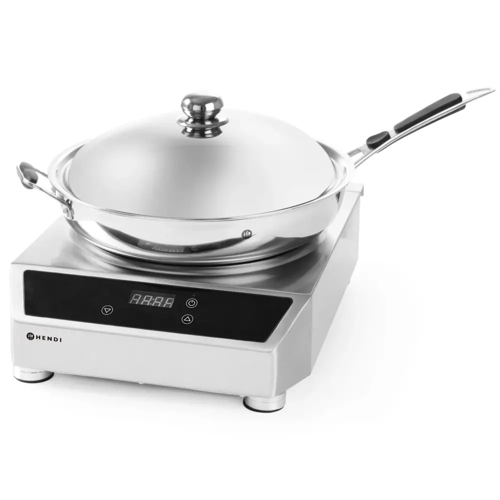 Hendi Wokpan | Rvs | Ronde Bodem | Incl. Deksel | ø360x180(h)mm