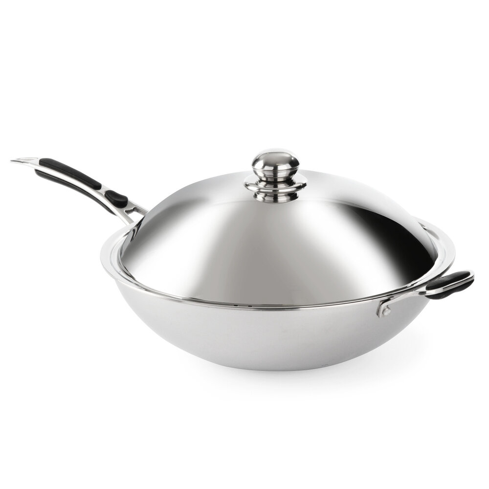 Hendi Wokpan | Rvs | Ronde Bodem | Incl. Deksel | ø360x180(h)mm