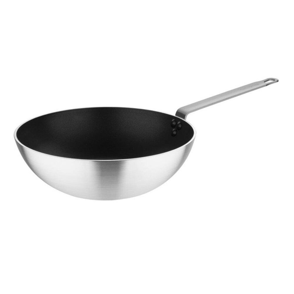 Vogue Wokpan | Aluminium (antiaanbaklaag) | Platte Bodem | ø300x93(h)mm