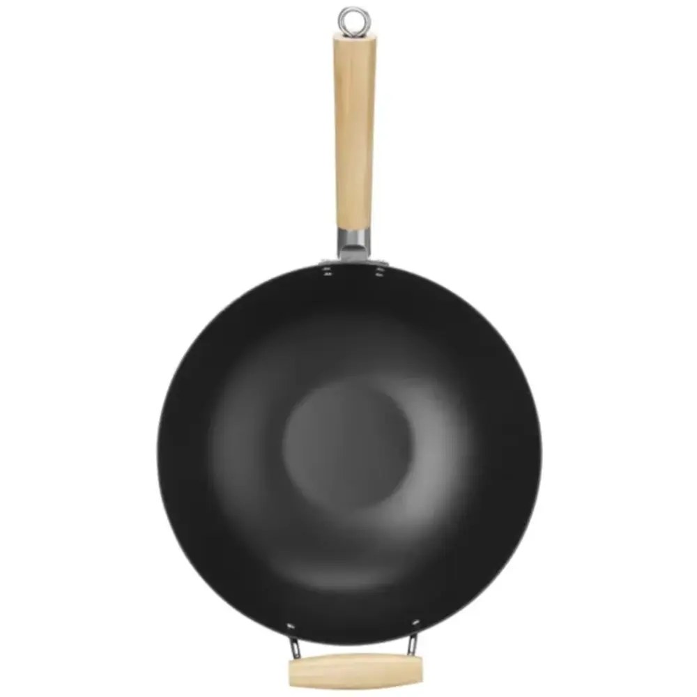 Hendi Wokpan | Carbonstaal | Div. Warmtebronnen | Platte Bodem | 565x324x160(h)mm