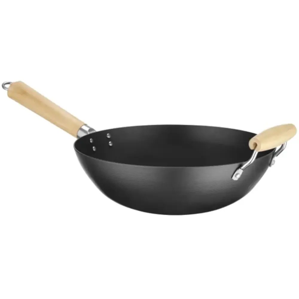 Hendi Wokpan | Carbonstaal | Div. Warmtebronnen | Platte Bodem | 565x324x160(h)mm