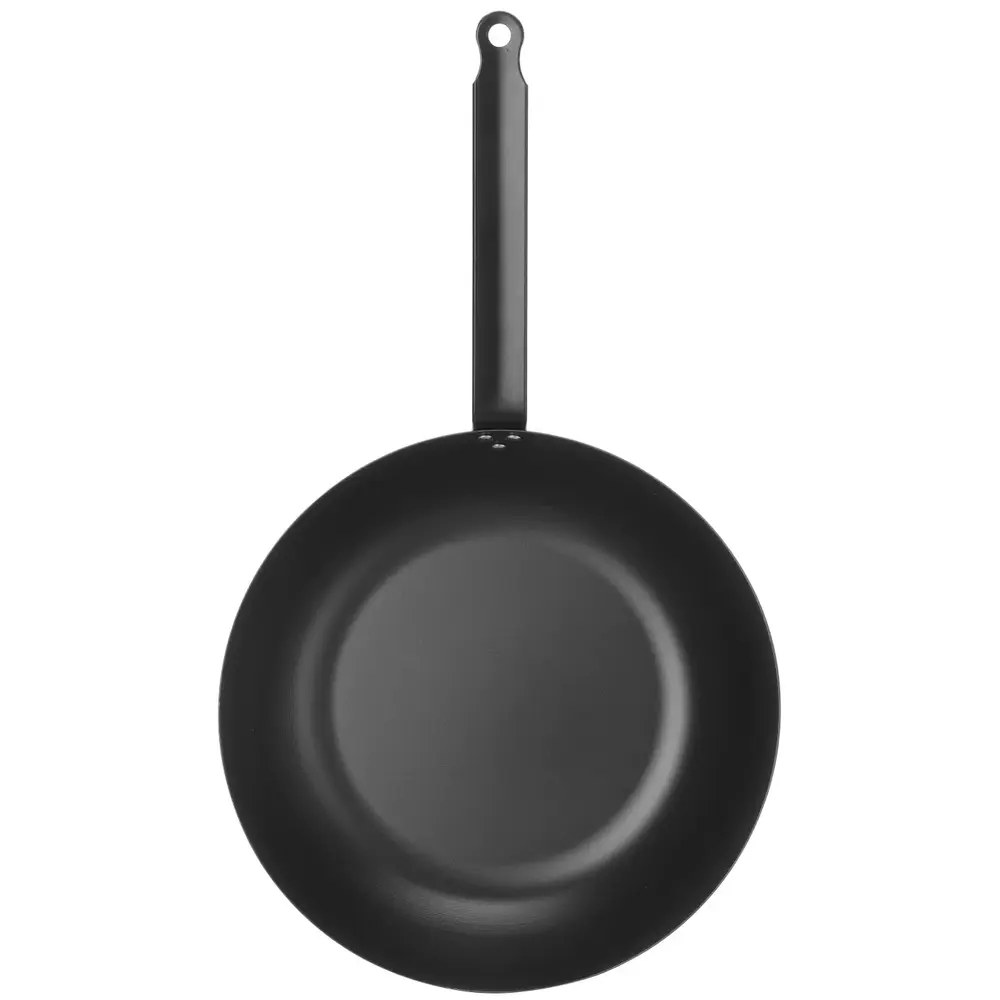 Hendi Wokpan | Carbonstaal | Div. Warmtebronnen | Platte Bodem | 530x304x105(h)mm