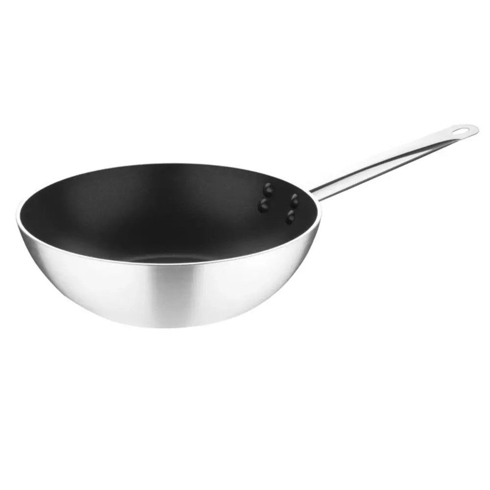 Vogue Wokpan | Platinum Plus | Aluminium (antiaanbaklaag) | Div. Warmtebronnen | Platte Bodem | ø300x95(h)mm