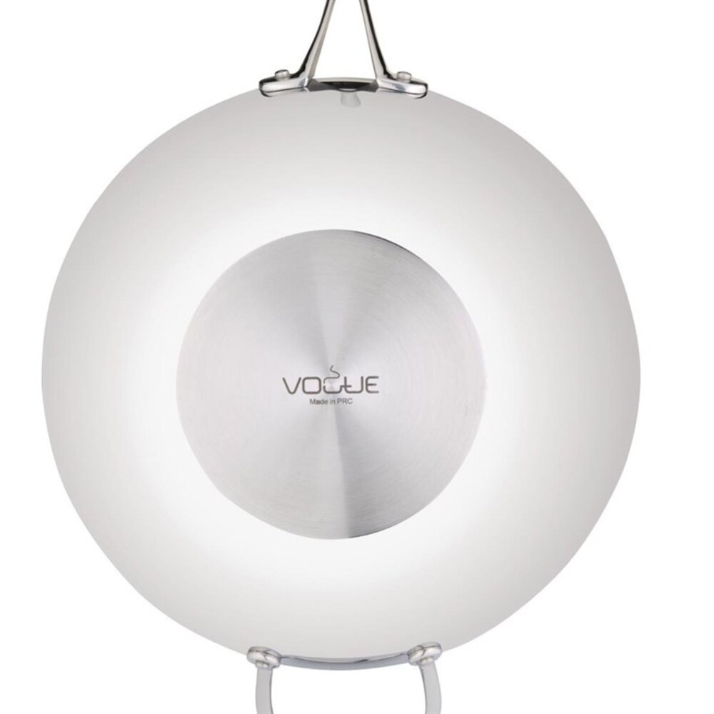 Vogue Wokpan | Triwall | Rvs/aluminium | Div. Warmtebronnen | Platte Bodem | ø310mm