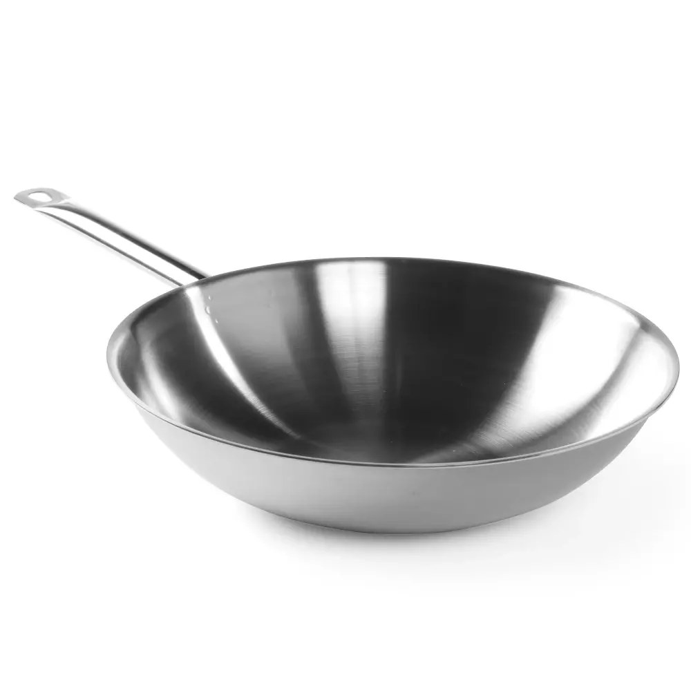 Hendi Wokpan | Rvs | Div. Warmtebronnen | Platte Bodem | ø360x90(h)mm