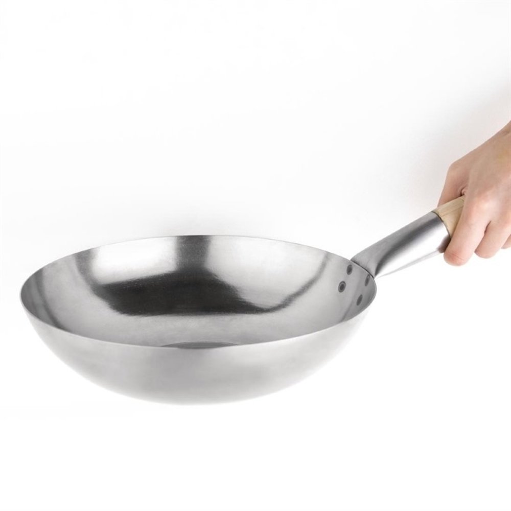 Vogue Wokpan | Staal | Platte Bodem | ø255mm