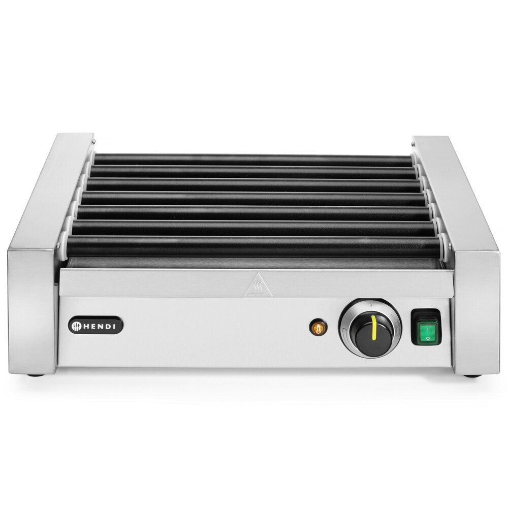 Hendi Worstengrill | 1 Zone (7 Rollen) | ≤ 150°c | 0.74kw (230v) | 520x325x175(h)mm
