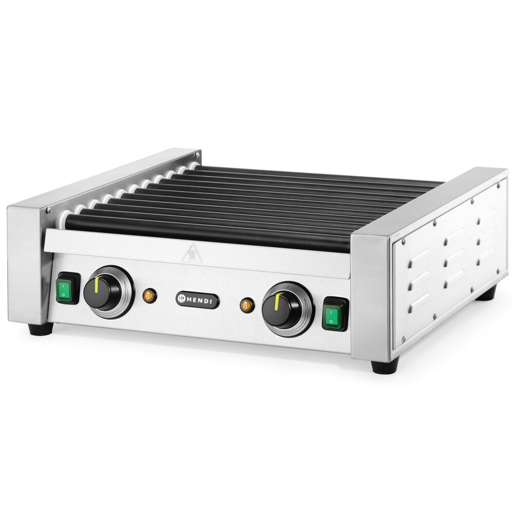Hendi Worstengrill | 2 Zones (11 Rollen) | ≤ 150°c | 1.18kw (230v) | 520x477x175(h)mm