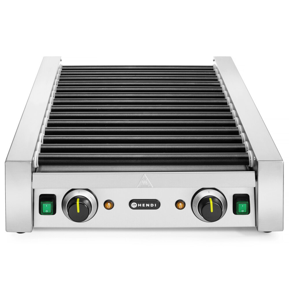 Hendi Worstengrill | 2 Zones (14 Rollen) | ≤ 150°c | 1.48kw (230v) | 520x591x175(h)mm