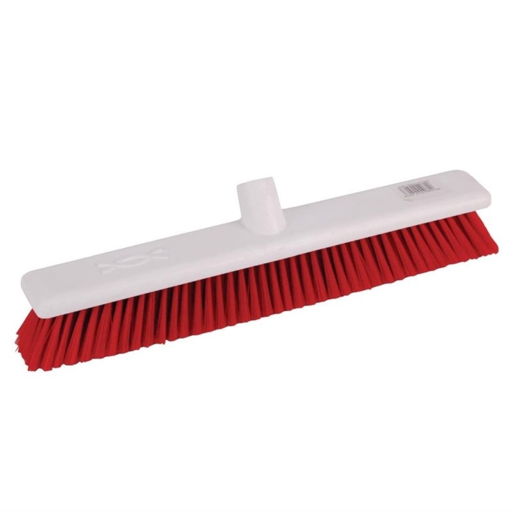 Jantex Zachte Hygiënische Bezem 45cm Rood | Machine Wasbaar Tot 100°c