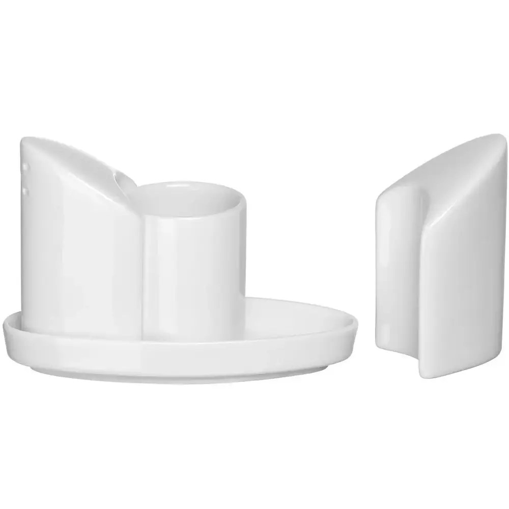 Hendi Zout-/peperstrooiersets | Porselein | Wit | 4-delig | 48 Stuks | 125x54x90(h)mm