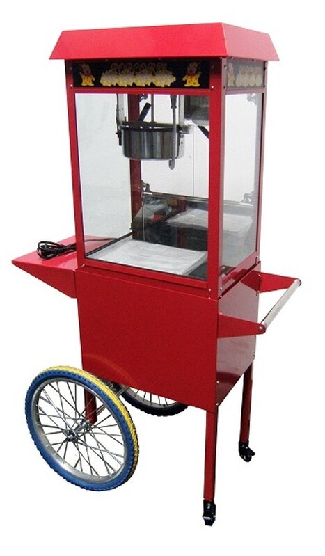 Popcornmachine Incl. Wielen