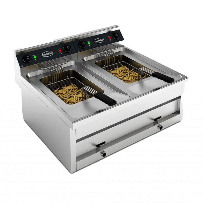 Friteuse Tafel 2x12l 2x9kw