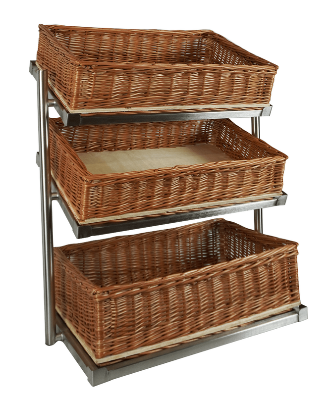 Broodmanden Etagere 3 Hoog Breed  Incl. Manden