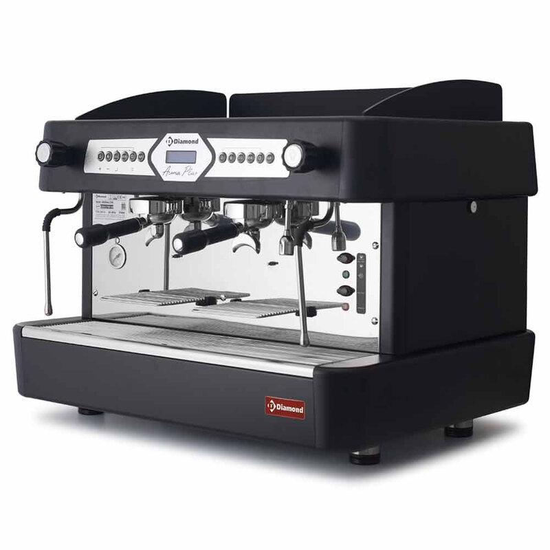 Koffiemachine 2 Groepen, Automatisch (met Display) - Zwart