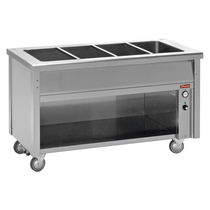 Bain-marie Element op Open Kast 3 GN 1/1