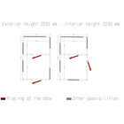 Combi Koelkamer Iso 100, Binnen Afmetingen 2830 x 2630 & 2830 x 1830 xh 2230 mm  (16,6 + 11,55 M³)