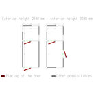 Combi Koelkamer Iso 100, Binnen Afmetingen 2230 x 3630 & 2230 x 2030 xh 2230 mm  (18,05 + 10,09 M³)