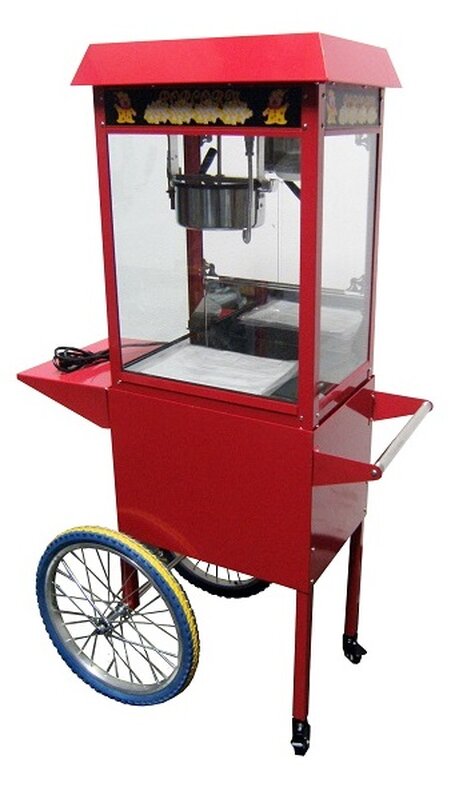 Popcornmachine Incl. Wielen