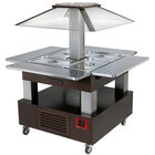Eiland Bain-marie Warm Buffet  4x GN 1/1-150 (wengé Hout)