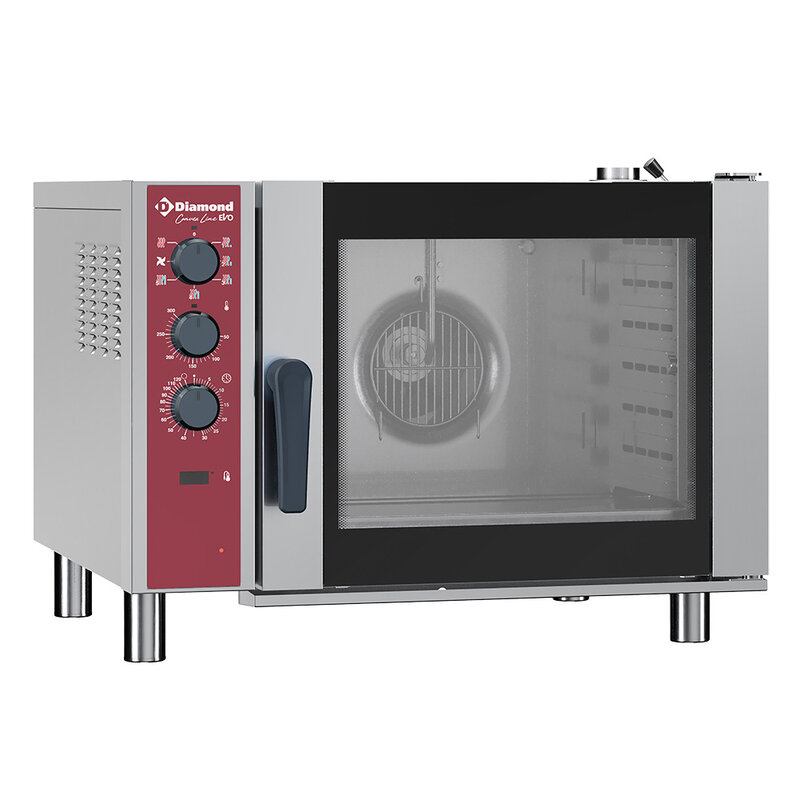 Elektrische Convectie Oven 6x GN 1/1, Automatische  Luchtbevochtiger
