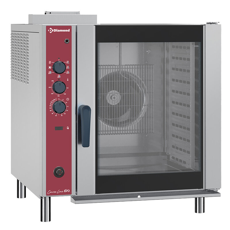 Convectie Gasoven, 10x GN 1/1, Automatische  Luchtbevochtiger