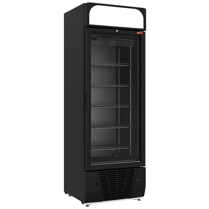 Negatieve Gekoelde Vitrine 496 Liter - 6 Niveaus Met Lichtbak - Zwart