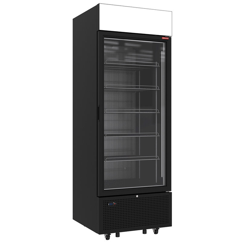 Negatieve Gekoelde Vitrine 646 Liter - 6 Niveaus Met Lichtbak - Zwart