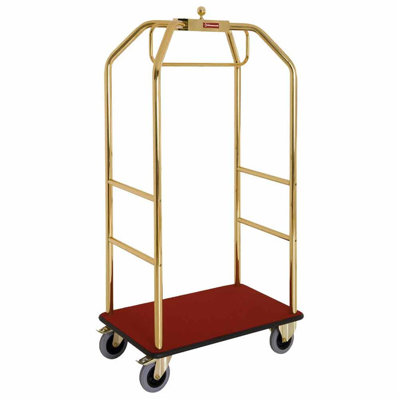 Wagen Voor Koffers & Vestiaire "verguld", 2 Wielen Met Remmen