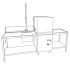 Kapvaatwasser Mand 500x500 mm "full Hygiene", Met Doorlopende Ontharder