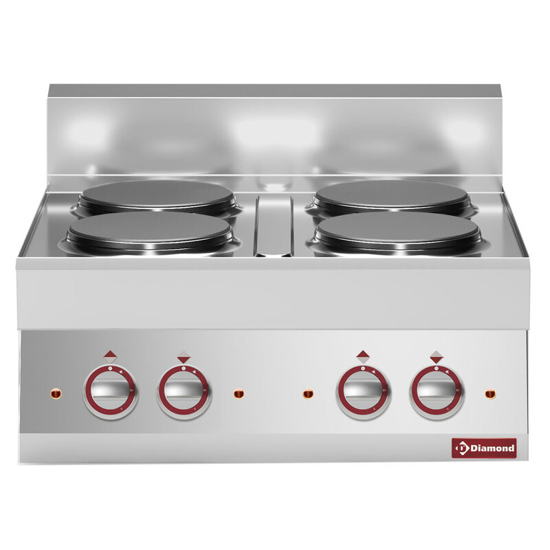 Elektrisch Fornuis 4 Ronde Kookplaten -top- "alpha 650"