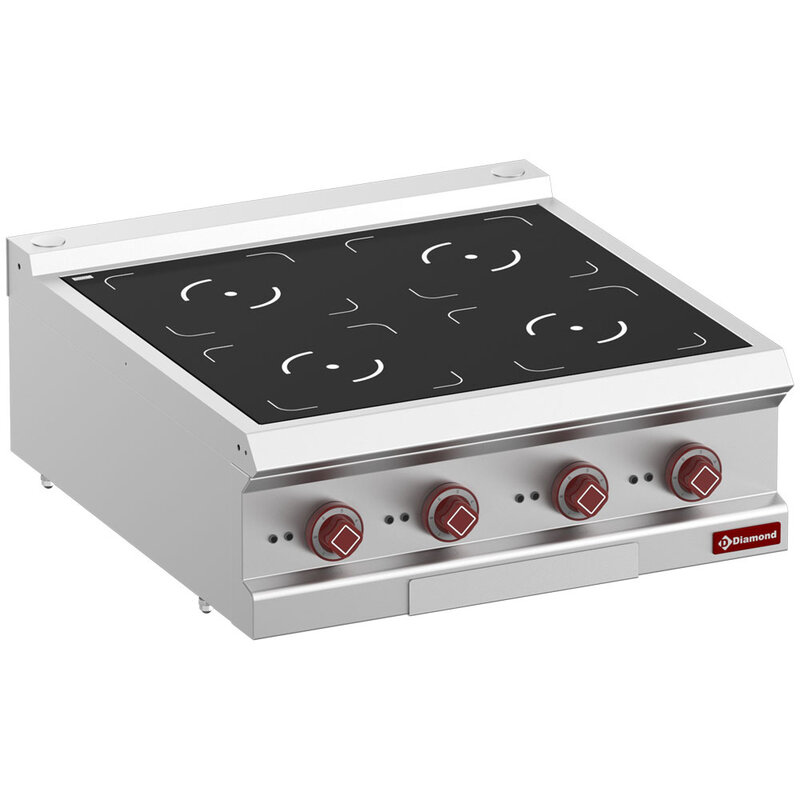 Elektrisch Fornuis, 4 Inductiezones - Top -