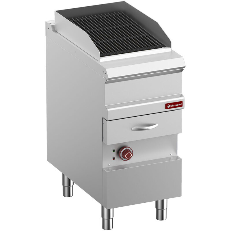 Elektrische Stoomgrill, Module 1/2, Rooster in Gietijzer "dubbelzijdig"