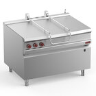 Elektrische Kantelbare Braadpan, R.v.s. Kuip 120 Liter op Meubel