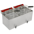 Elektrische Friteuse Tafelmodel 2x 12 Liter + Aftapkraan