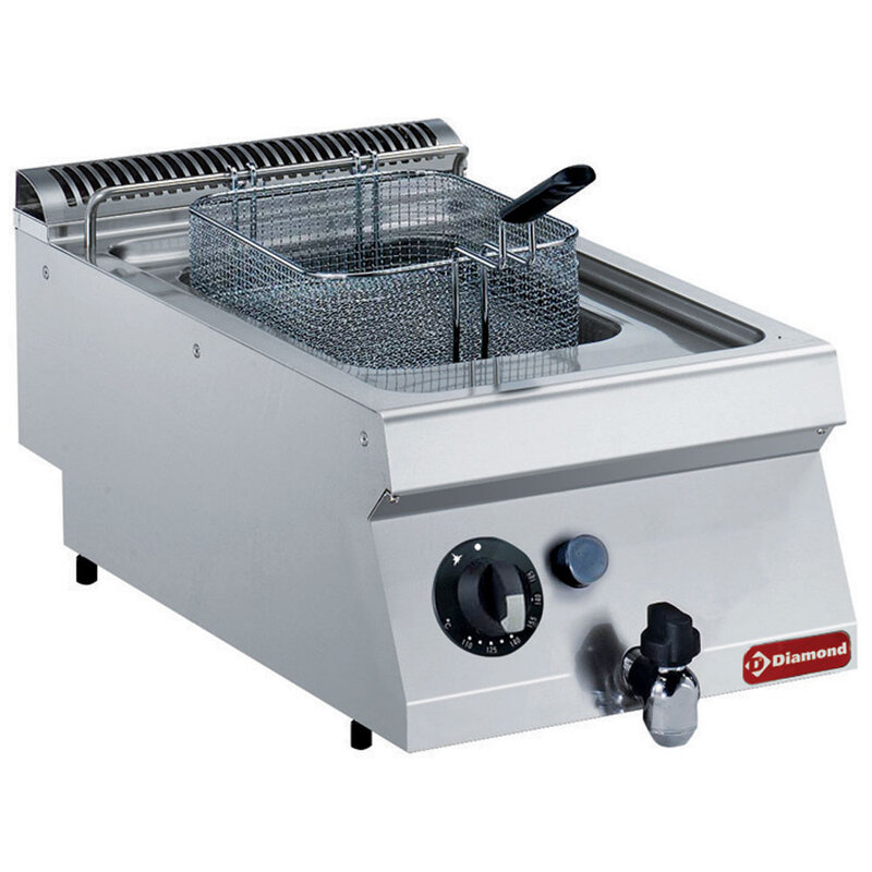 Gasfriteuse, Kuip in "y"  7 Liter, Buitenkant Branders -top-
