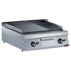 Bakplaat op Gas, 2/3 Vlak en 1/3 Geribd, Hard Verchroomde -top-