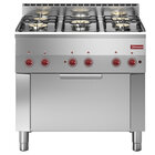 Gasfornuis 5 Branders en Elektrische Convectie-oven GN 1/1
