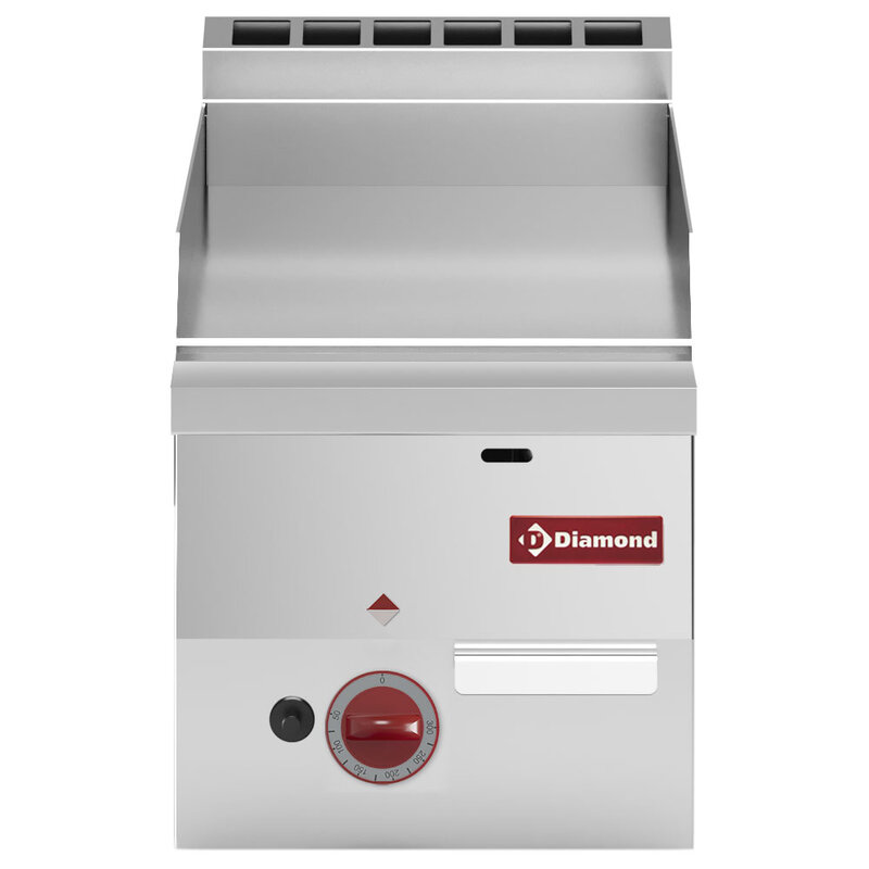 Bakplaat op Gas Met Vlakke Plaat -top-