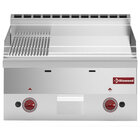 Bakplaat Gas, 2/3 Glad en 1/3 Gegroefd "chroom" -top-
