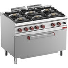 Fornuis 6 Branders, Maxi Gasoven 1 Grote Deur