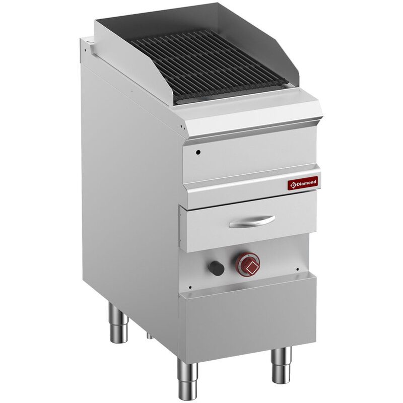 Gas Stoomgrill, Module 1/2, Rooster in Gietijzer "dubbelzijdig"
