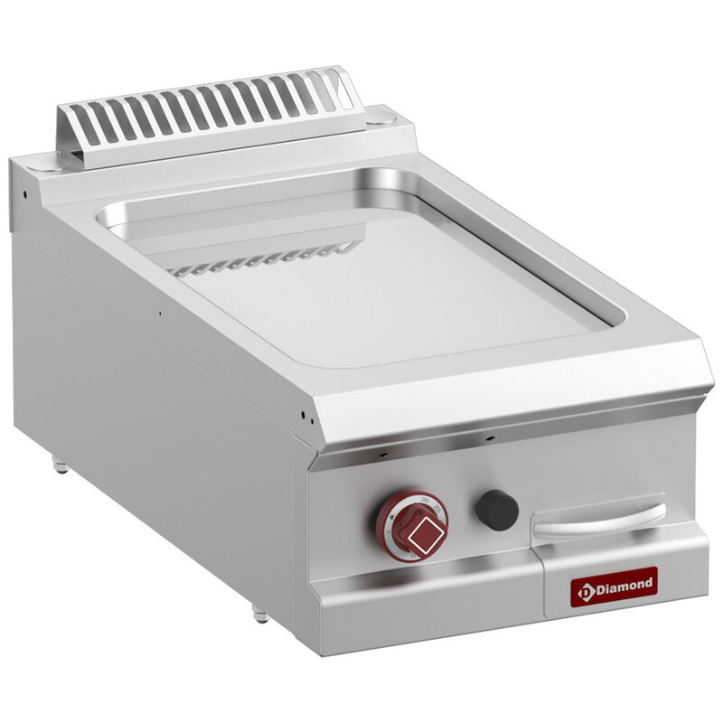 Braadplaat op Gas Met Vlakke Plaat, Hard Verchroomde, Module 1/2  -top-